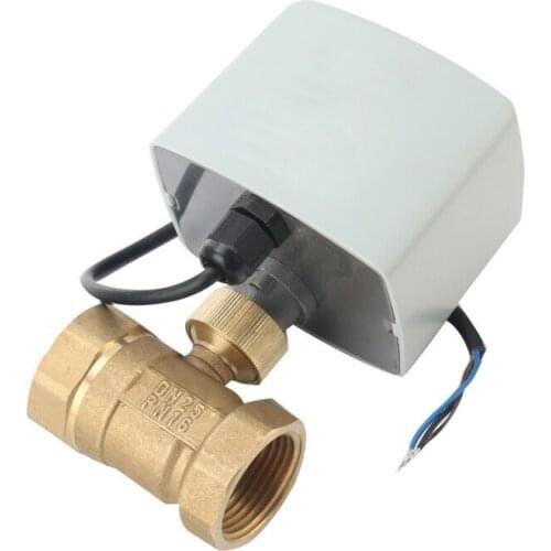 1/2" 3/4" 1" 2" Motorized Ball Valve 220V 12V 24V 3-Wire 2 Control Brass Electric Ball Valve Big Torque