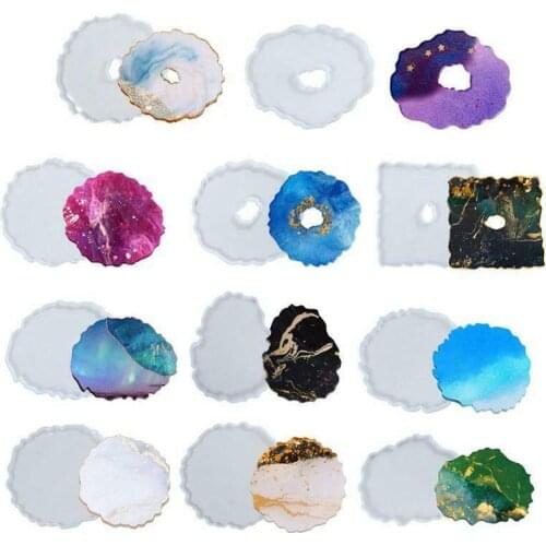 Silicone Coaster Molds Irregular Wave Shape Resin Geode Mould for Making Cup Mats Wine Glass Holder Home Decor DIY Craft Project