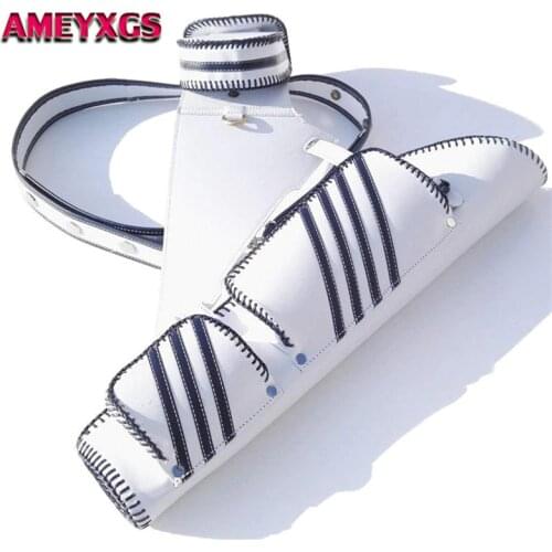 Archery Portable Arrow Quiver Leather Hip Back Arrow Holder Bag Can Hold 24pcs Arrows For Outdoor Hunting Shooting Accessories