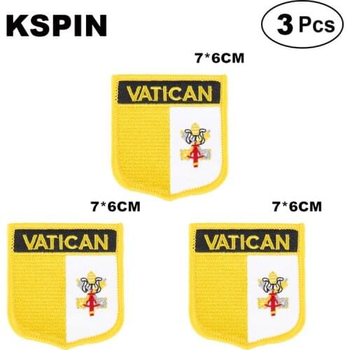 Vatican Shiled Shape flag patches national flag patches for Cothing DIY Decoration