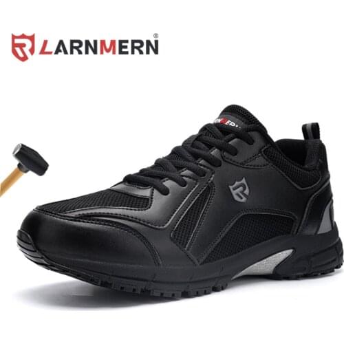 LARNMERN Safety Shoes For Men Steel Toe Cap Breathable Work Shoes Comfortable Non Slip Indestructible Lightweight Booots