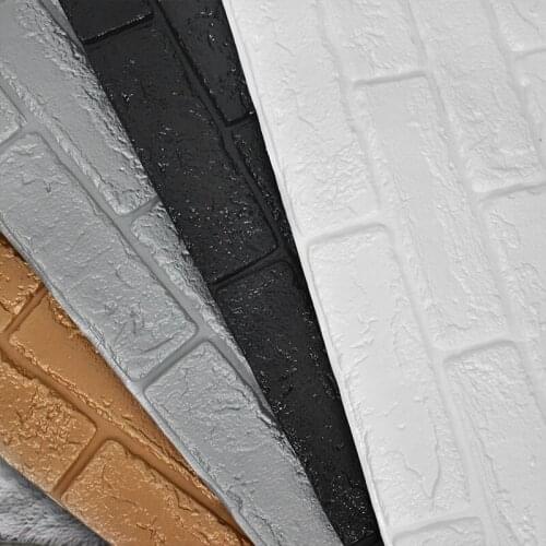 10pcs 3D 77*70cm Waterproof Wall Sticker Classic Brick Grain Wallpaper Sticker Thick 6MM for Living Room Bedroom TV Wall Decor