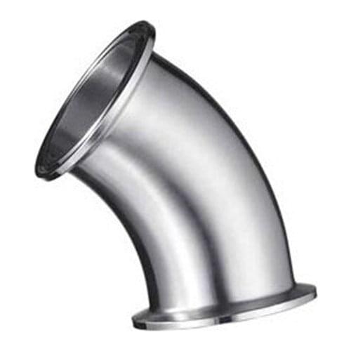 51mm Pipe OD 2" Tri Clamp 304 Stainless Steel Sanitary 45 Degree Elbow Pipe Fitting