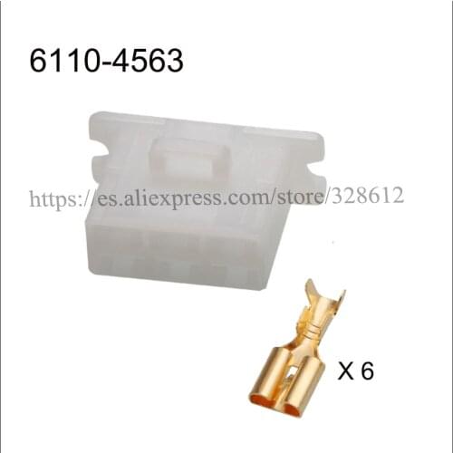 6120-2063/6110-4563 car wire male cable Waterproof sheath 6 pin connector automotive Plug socket include terminal DJ70611-6.3-21