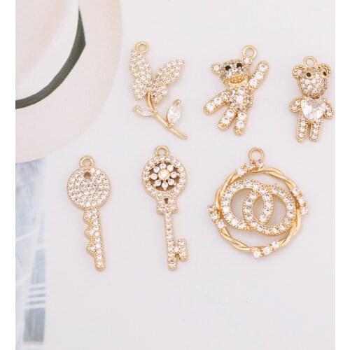 HAOSAW 2Pcs Jewelry Accessories/DIY Making/CZ Charms/Hand Made/Decoration/Pendants For Earrings/Jewelry Findings & Components