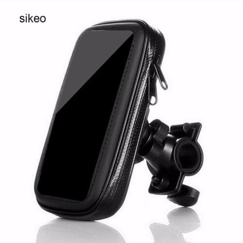 Sikeo Car Motorcycle GPS Navigation Holder Waterproof Case with Mount Holder 360 Degree Rotary Design For Mobile Phone