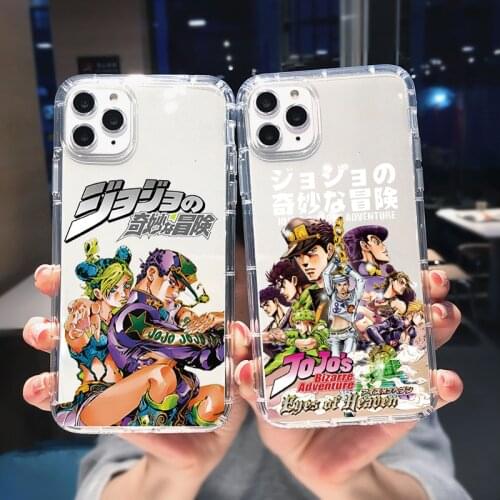 Anime JoJos Bizarre Adventure Phone Case For iPhone 12 11 Pro XR X XS MAX SE2020 7 8 6 Plus Cute Clear Soft Silicone Cover Coque