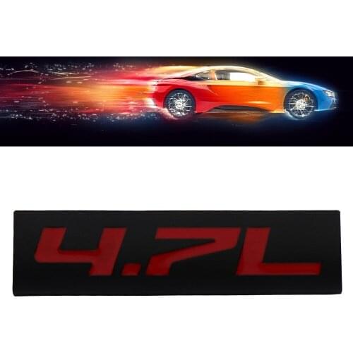 Black Red 4.7L 4.7 L for Engine Fender Trunk Lid Emblem Decal Badge Sticker
