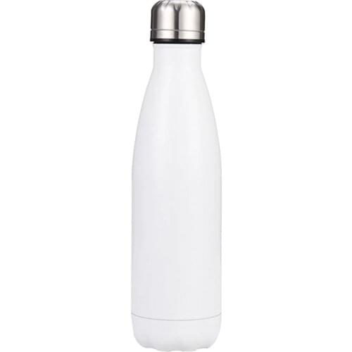 Double Stainless Steel 500ml Thermos Cup Round And Smooth Cup Mouth Cup Cover And Cup Body Portable Leak-proof Flask Thermos Cup