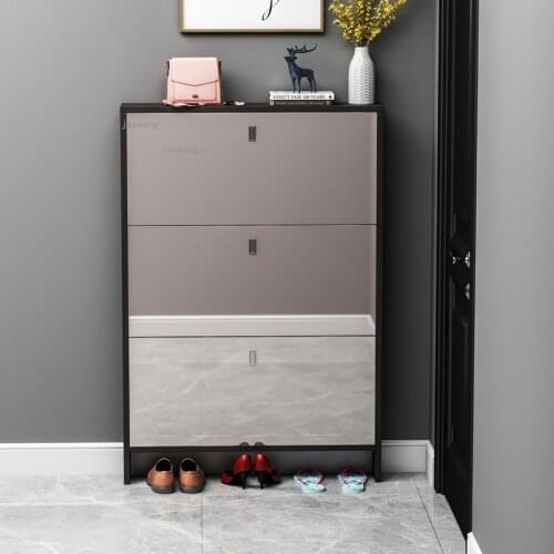 Living Room Porch Hallway Ultra-thin Shoe Cabinet Home Furniture Corridor Storage Shelf Simple Small Apartment Hotel Shoe Rack