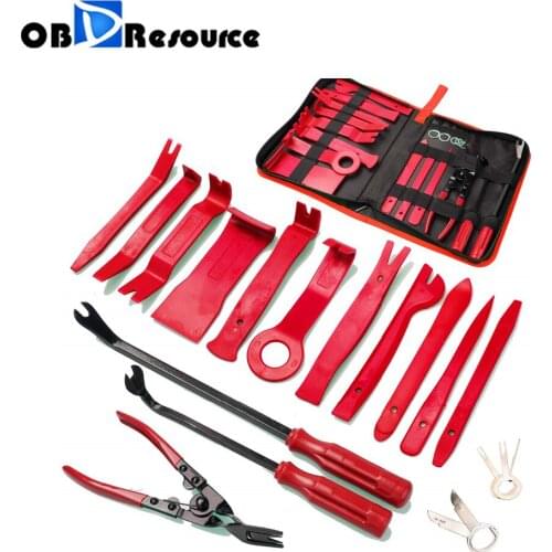 Car Audio Repair Tools Trim Removal Tool Car Panel Door Audio Trim Removal Tool Kit Auto Clip Pliers Fastener Remover Tool Set