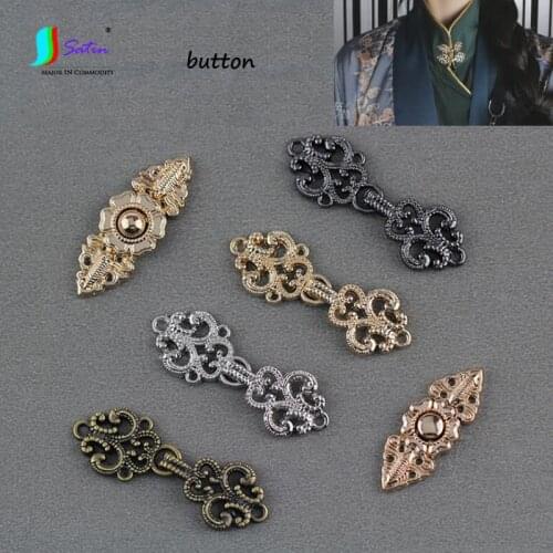 China Style Dresses,Sweaters Collar Sew Decorate Metal Cheongsam Buckle S0341H