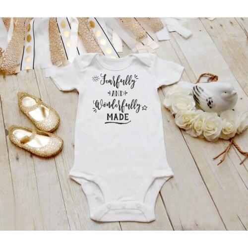 DERMSPE 2019 Newborn Cotton Toddler Infant Baby Boys Girls Short Sleeve Cute Printed Letter Made Jumpsuit Clothes Outfits White