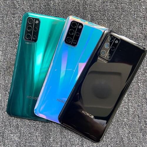 Battery Cover For Huawei Honor 30S Back Housing Rear Glass Door Panel Case With Camera Lens CDY-AN90 6.5" New High Quality