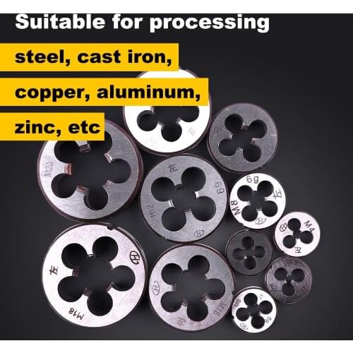 1pc M3 M4 M5 M6 M8 M10 M12 M14 M16 M18 M20 Metric Left Hand Screw Thread Die Threading Tool Hand Tapping Tool for Mold Machining