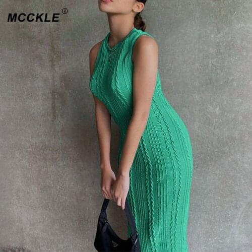 MCCKLE Fashionable Knitted Dresses