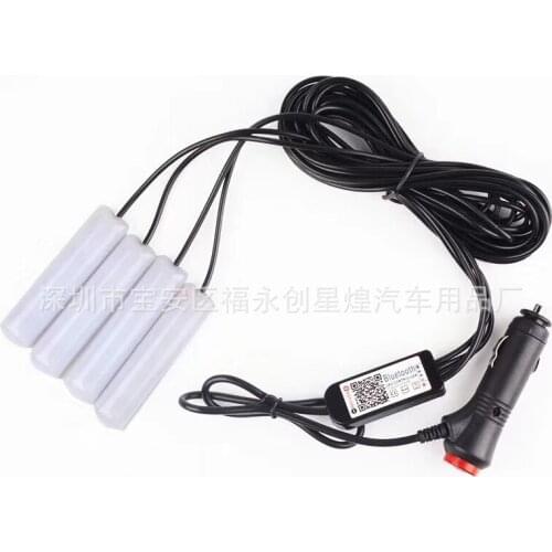 Bluetooth atmosphere light modification, car usb foot sole light atmosphere light led interior light colorful APP music light