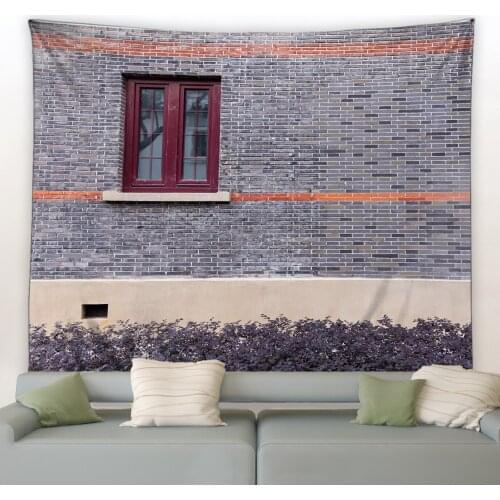 Brick Wall Tapestry Wall Hanging Cloth Layout Room Dormitory Fabric Tapestries Painting Decoration Study Bedside Bedroom Blanket