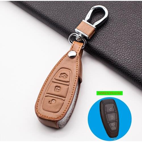 2020 Newest Soft Texture Leather car Key case For Ford Fiesta Focus 3 4 Mondeo Ecosport Kuga Focus ST