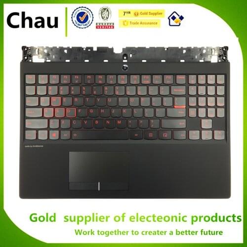New For New For Lenovo Legion Y530 Y7000 Upper Case Palmrest Cover With US Keyboard Red backlight Touchpad