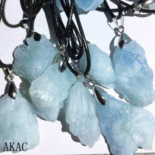 10pendants AKAC natural aquamarine irregular freedom shape pendant wholesale send randomly