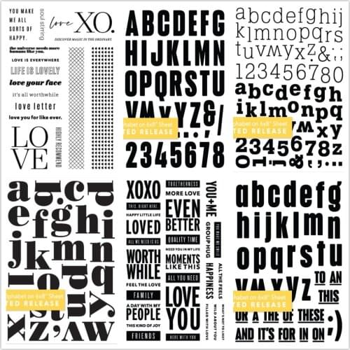 Letter Clear Stamp/Seal for DIY scrapbooking/photo album Decorative clear stamp sheets A6040