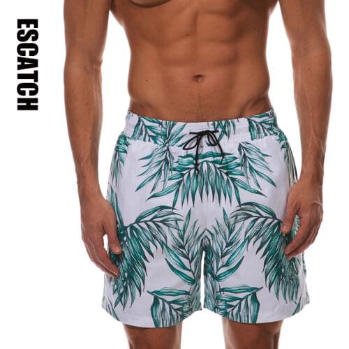 Escatch Mens Shorts Surf Board Shorts Summer Sport Beach Homme Bermuda Short Pants Quick Dry Silver Boardshorts 2018 New