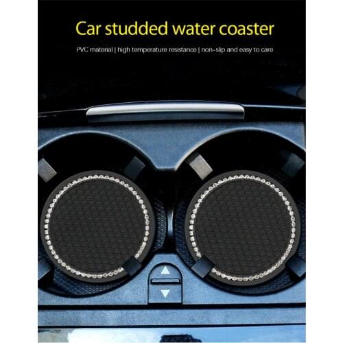 Rhinestone Car Water Cup Bottle Holder Anti-slip Mat Pad Non-slip Car Mat Car Universal Diamond Honeycomb Creative Water Coaster
