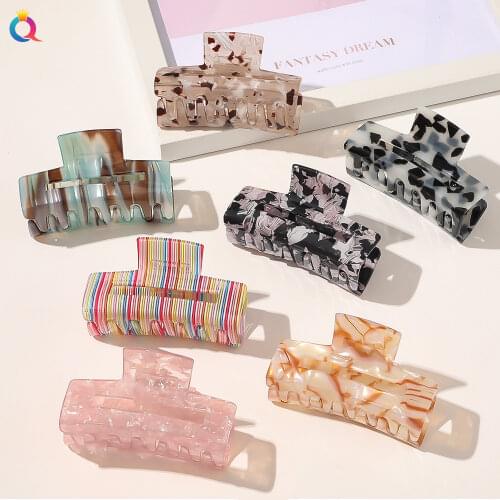 Hair Claw Clips Acetate Resin Hair Clip for Women Girls French Design Jaw Clips for Hair Non-slip Barrettes Hair Accessories