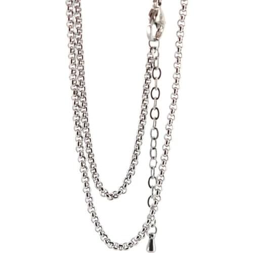 10pcs 24+2'' stainless steel 2.5mm rolo chain necklace for women living glass lockets & oil Diffuser Locket
