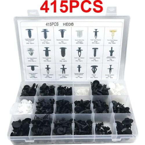 18 Size 415Pcs Auto Fastener Clip Car Retainer Kit Door Trim Panel Clips for Ford Chrysler Toyota Camry Honda Nissan Mazda Chevy
