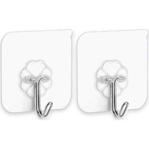 3 5 Pieces Adhesive Hooks Kitchen Wall Hooks- Nail Free Sticky Hangers with Stainless Hooks Towel Bath Ceiling Hooks Wall Hook