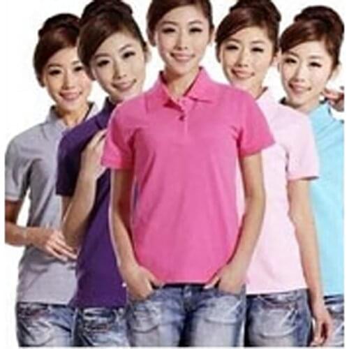 Brand Spring Summer Polyester Cotton Female Polo Shirts Of Short Sleeve Solid T-Shirt Fashion Women Casual Tops 14 Colors M-XXL