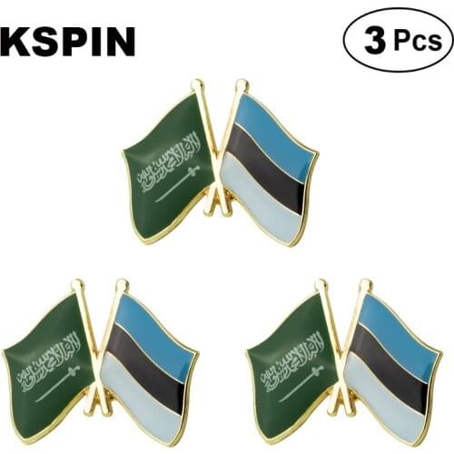 Saudi Arabia & Estonia Frendship Lapel Pin Brooches Pins Flag badge Brooch Badges