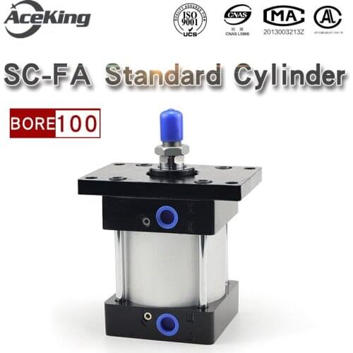 Cylinder with FA base SC-FA standard cylinder SC100X25/50/75/100/125/150/175/200/250/300/400/500/800/1000-FA SC100X25-FA