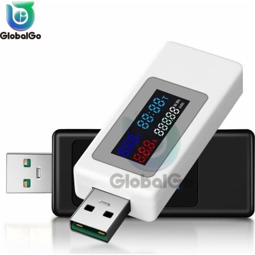 DC4-30V USB Current And Voltage Timing Power Capacity Electric Quantity Tester LCD Color Display 0-6.5A Two Colors Available