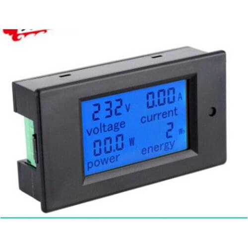 By dhl 50pcs practical Digital AC Voltage Meters 100A/80~260V Power Energy analog Voltmeter Ammeter watt current Amps Volt meter
