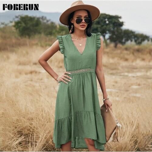 Прямые летние платья FORERUN China At AliExpress
