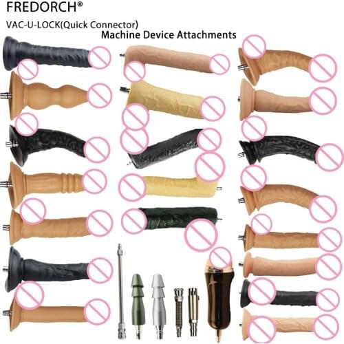 FREDORCH Sex Machine 27 kinds of VAC-U-LUCK Quick Connector Machine Attachments Suction Cup For All Sex Machine