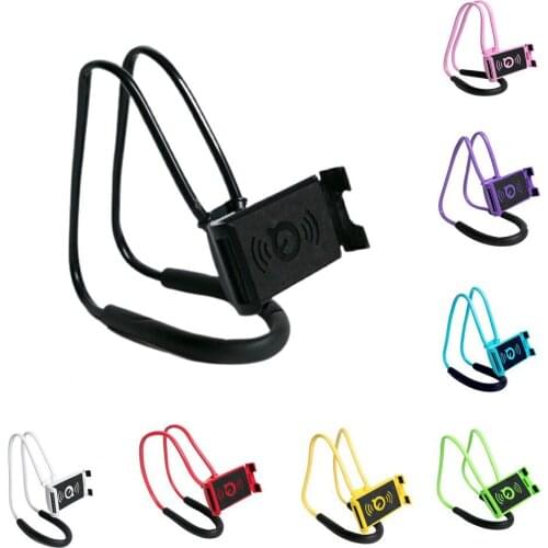 Flexible Portable Hanging Neck Lazy Mobile Phone Holder Stand Bracket for Bed