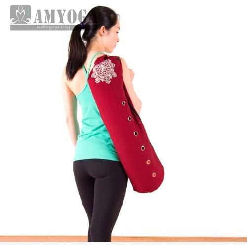 Hot Canvas Yoga bag gym mat bag yoga backpack Yoga Pilates Mat Case Bag Carriers for 6-10mm (Yoga mat not including)