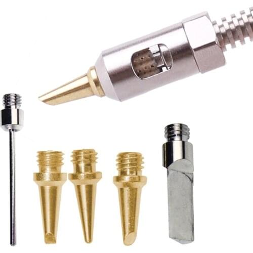 13MA 5pcs/set Butane Gas Soldering Iron Kit Welding Kit Torch Pen Tool Gas Soldering Iron Head for HS-1115K