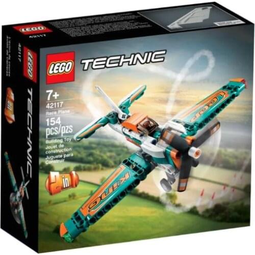 Lego Technic 42117 Race Plane great toys birthday gift kids 154pcs children bricks 2-in-1model plane playset creative fun