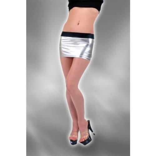 Terry Pau TP042322 Lame Mini Skirt