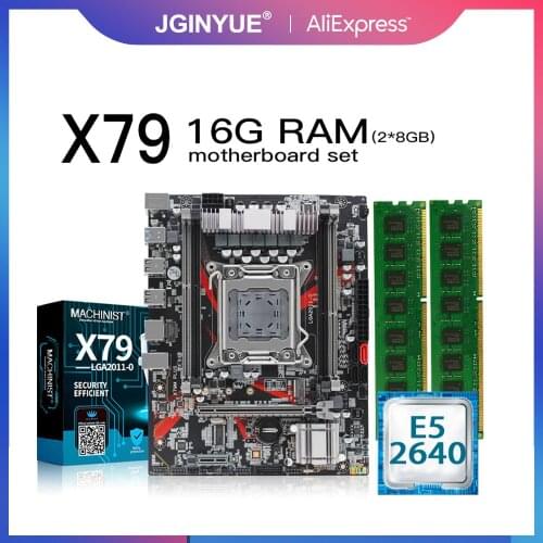 X79 desktop motherboard LGA 2011 set kit with Xeon E5 2640 processor 16GB(2*8GB) ECC DDR3 RAM M-ATX M.2 NVME SSD X79M PLUS