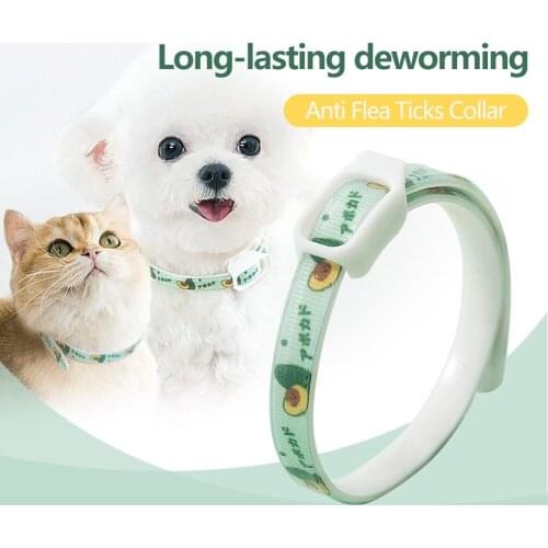 Cute Avocado Pet Cat Collar Anti Tick Dogs Collar for Summer Anti-insect Necklace Protection Waterproof Pendant Pets Accessories