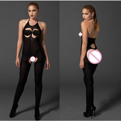 Sexy silk adult Sleepwear Lingerie Babydoll BODYSUIT Floral Body Stocking baby doll dress Intimate Crotchless Catsuit Nightwear