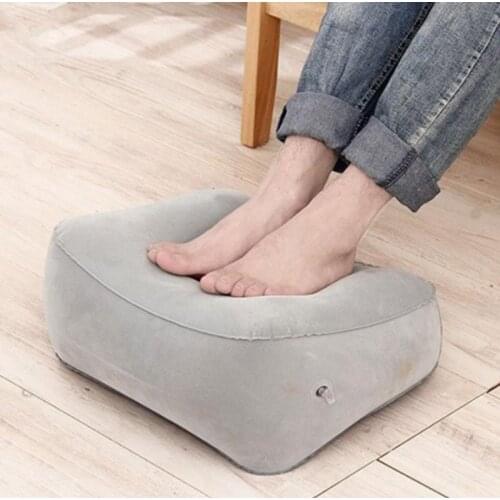 21 Hot Useful Inflatable Portable Travel Footrest Pillow Plane Train Kids Bed Foot Rest Pad PVC For Travel Massage Car