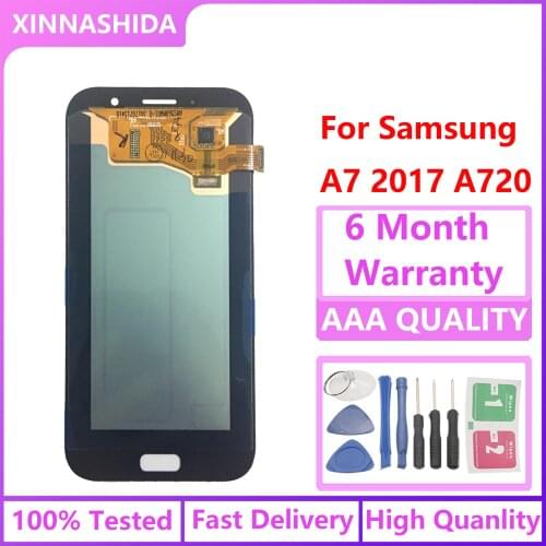 For Samsung Galaxy A7 2017 A720 A720F A720M LCDs Touch Screen Digitizer Assembly Replacement For A7 A720 LCD Screen