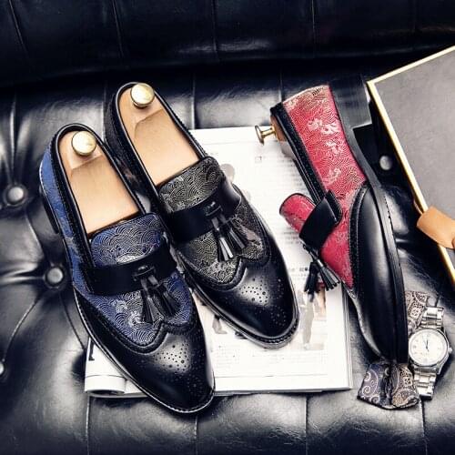 Shoes men original summer authentic top simple classic high quality comfortable fringes mens Brock shoes lazy shoes Big Sizi 48